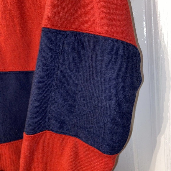 Youth Appalachian Trail Rugby Style Shirt Sz. 7 Color Block Rare Denim Collar - Picture 3 of 4